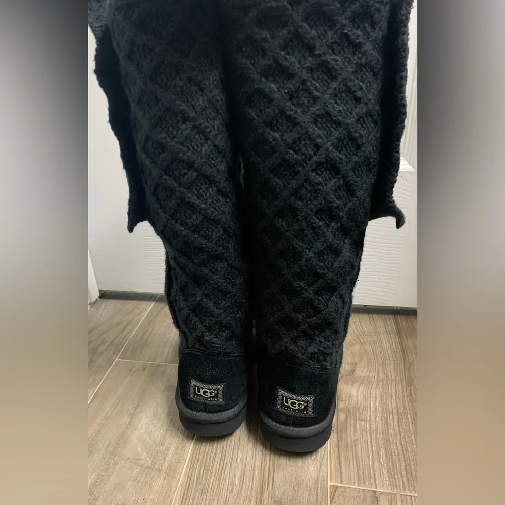 Ugg Australia Women’s Sweater Cardy Knit Boots - Size 9 - Picture 7 of 9